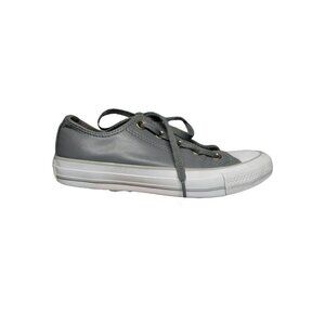 Converse Chuck Taylor  Faux Leather Low Top‎ Grey Sneakers Women’s Size 5